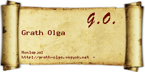 Grath Olga névjegykártya